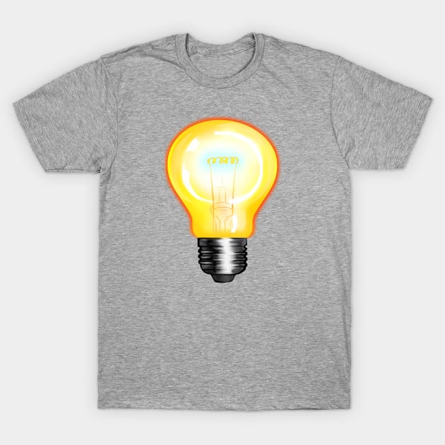 Light Bulb Digital Painting T-Shirt by LadyCaro1